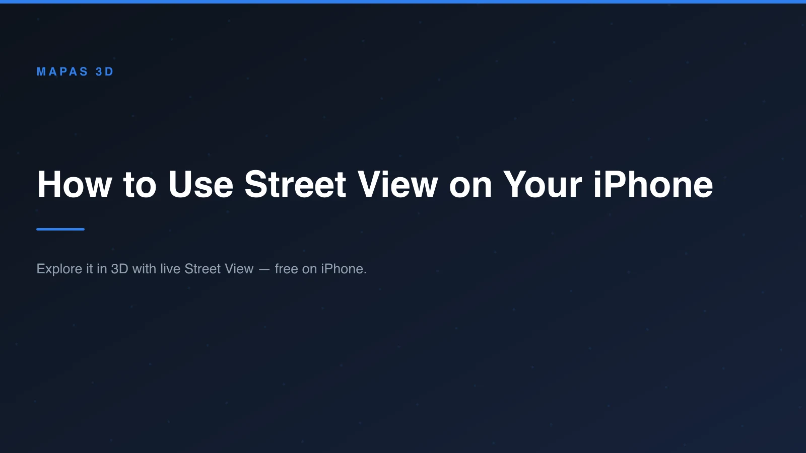 A Street View panorama shown on an iPhone