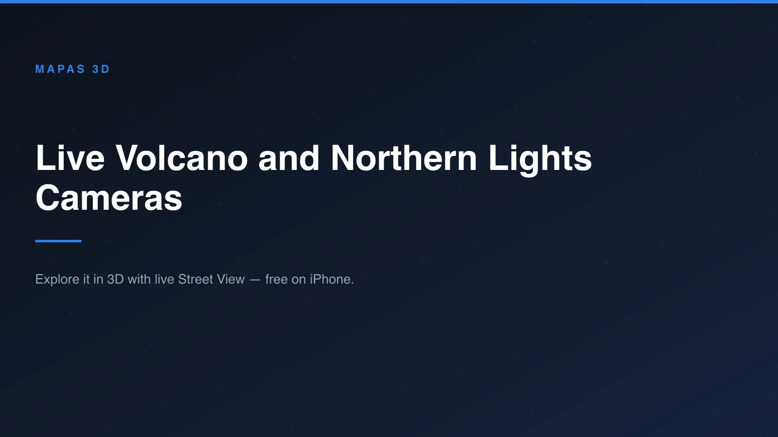 A live volcano camera feed at night shown on an iPhone