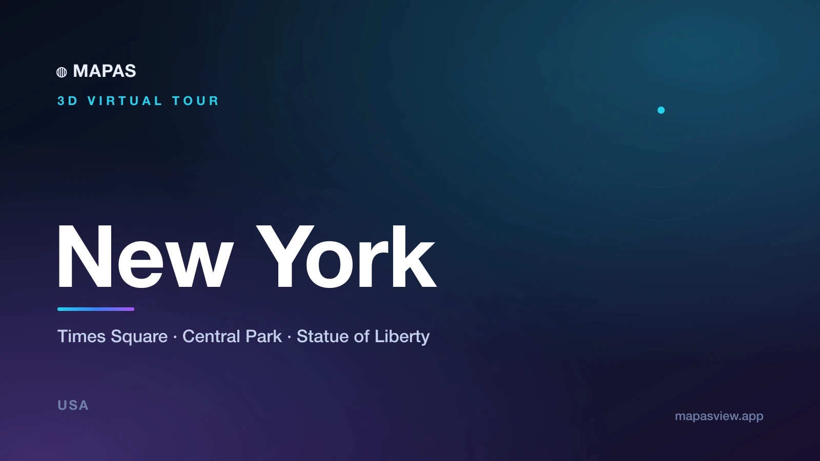 A 3D aerial view of New York City, with the Manhattan skyline, Central Park's green expanse and the Statue of Liberty out in the harbour.