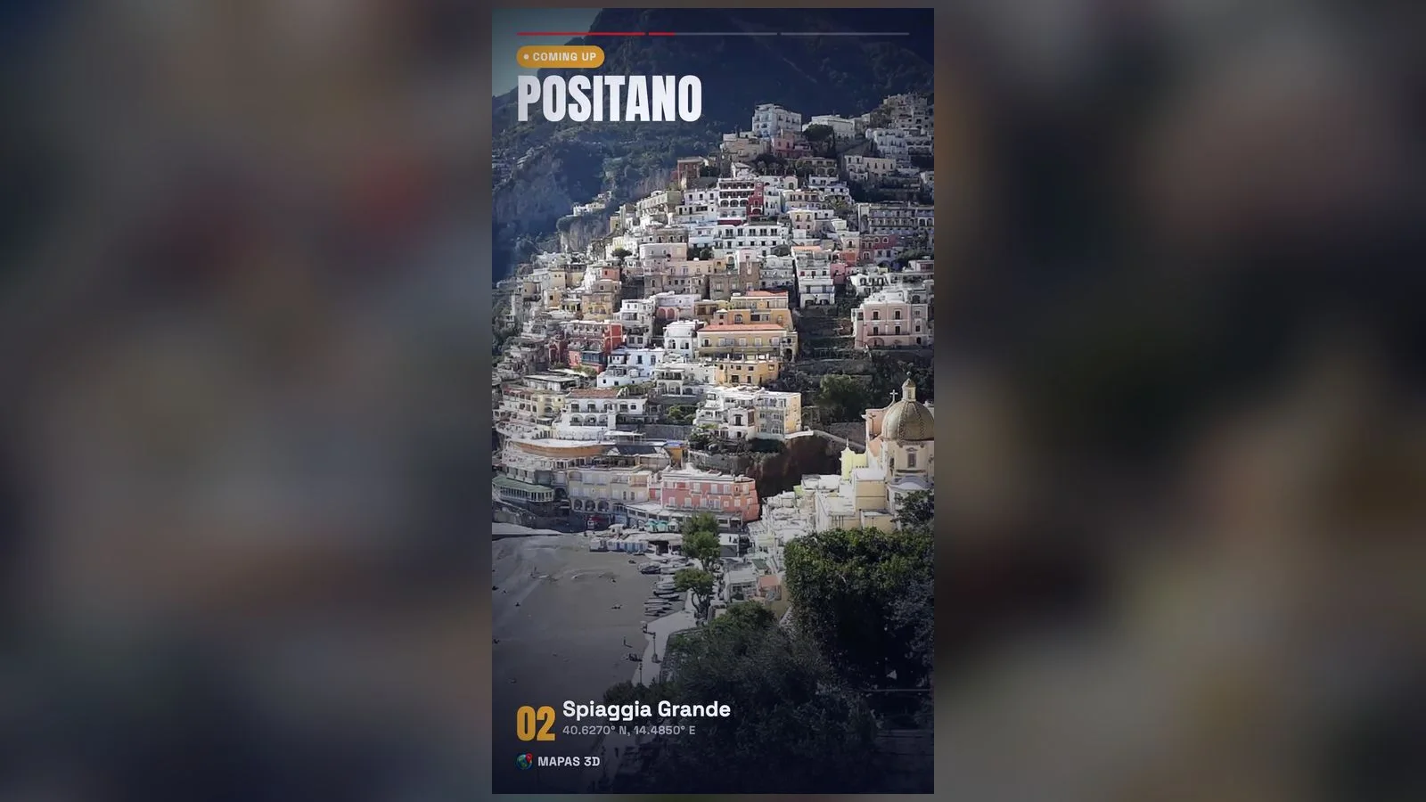 Positano in 3D: Stacked Down a Cliff to the Sea