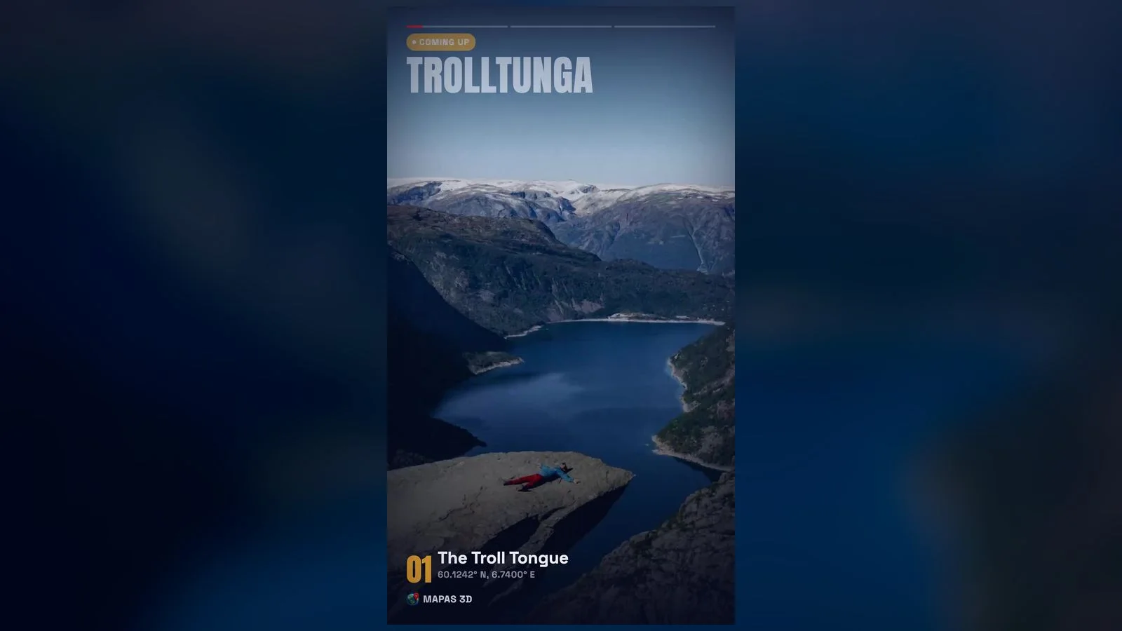 Trolltunga in 3D: The Slab 700 Metres Above the Fjord