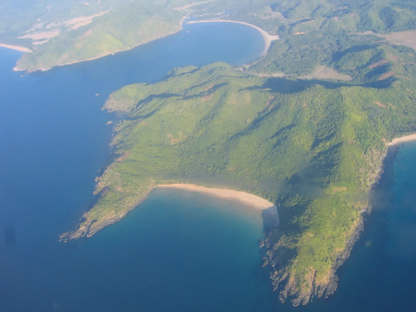 A sunny coastline on a live camera