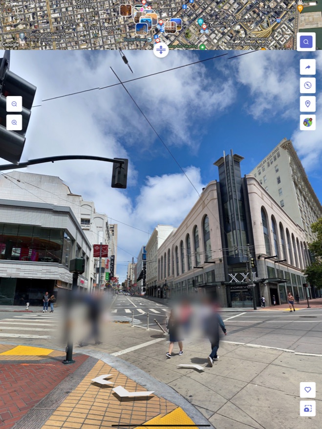 Street view at a city intersection