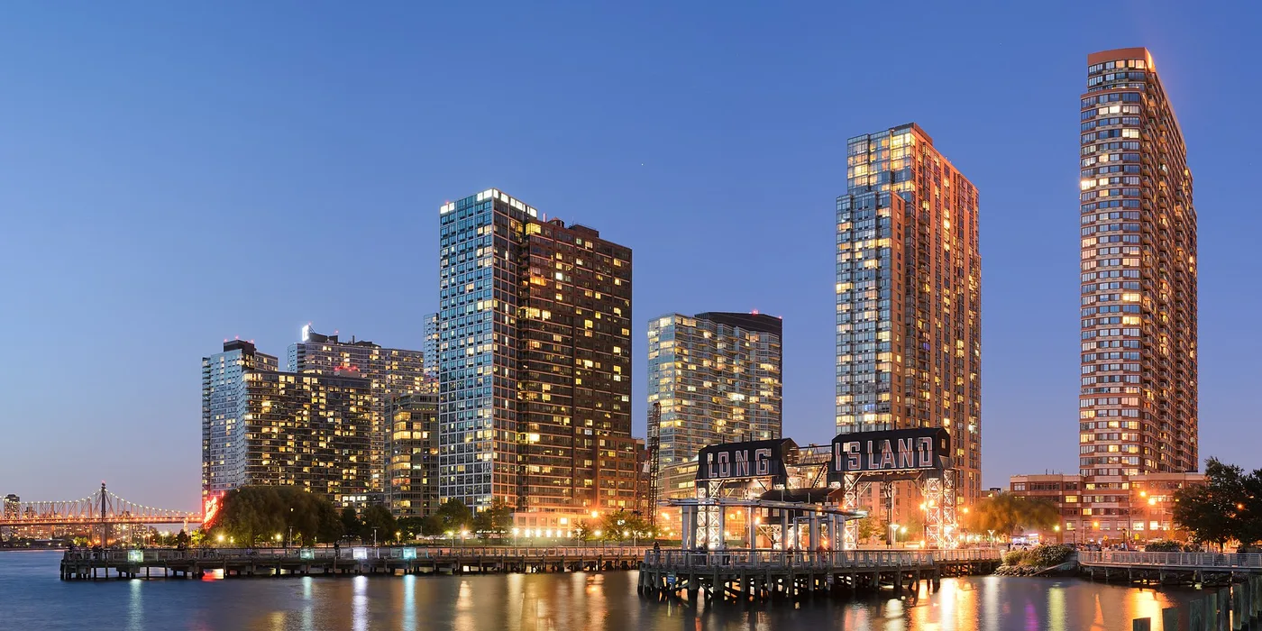 A city street panorama